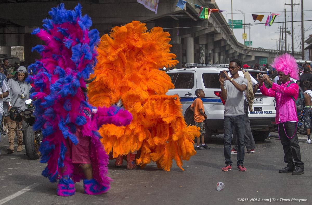 Mardi Gras Indians hit the streets In New Orleans
